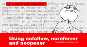 What are different outbound links rel attribute values in the tag