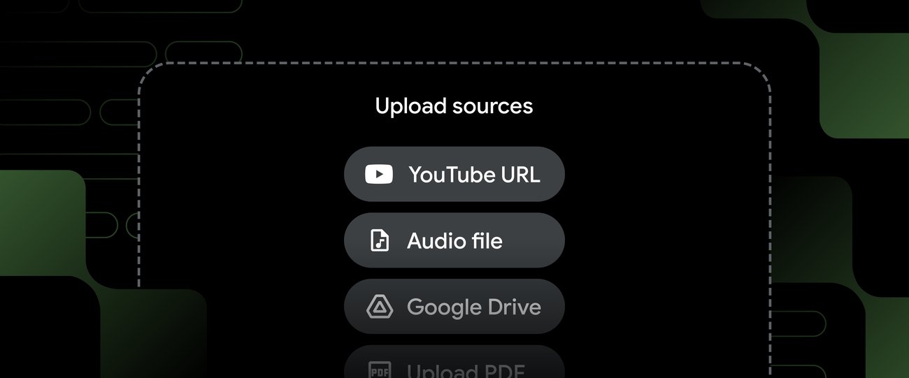 notebooklm youtube audio hero.width 1300.jpg NotebookLM adds audio and YouTube support, plus easier sharing of Audio Overviews