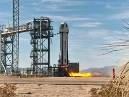 Payloads Prepared for Lunar Mission with Simulated Moon Gravity Tests Launch of Blue Origins New Shepard suborbital rocket system.