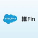 Salesforce Agrees to Acquire Fin in Strategic Move for Growth Salesforce and Fin company logos on a light blue gradient background.