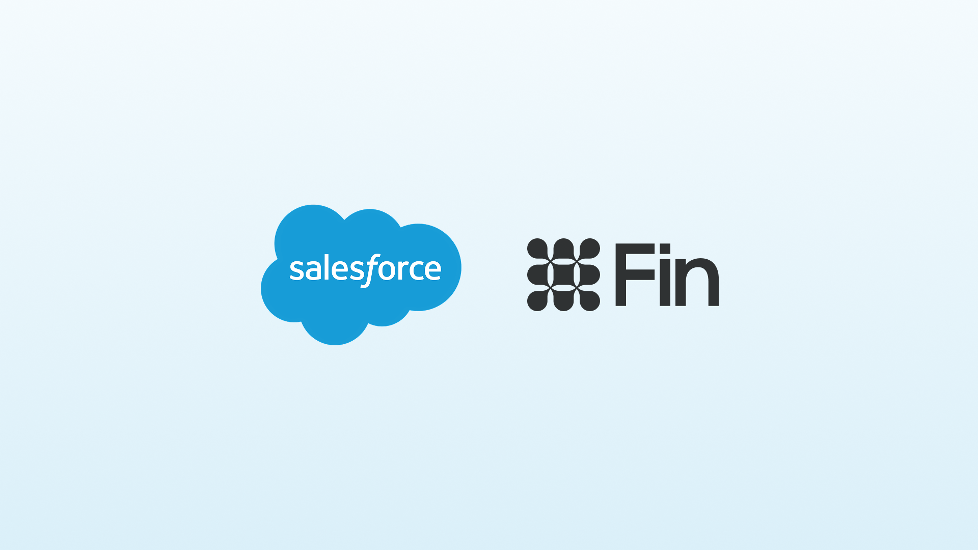 option 02.png Salesforce and Fin company logos on a light blue gradient background.