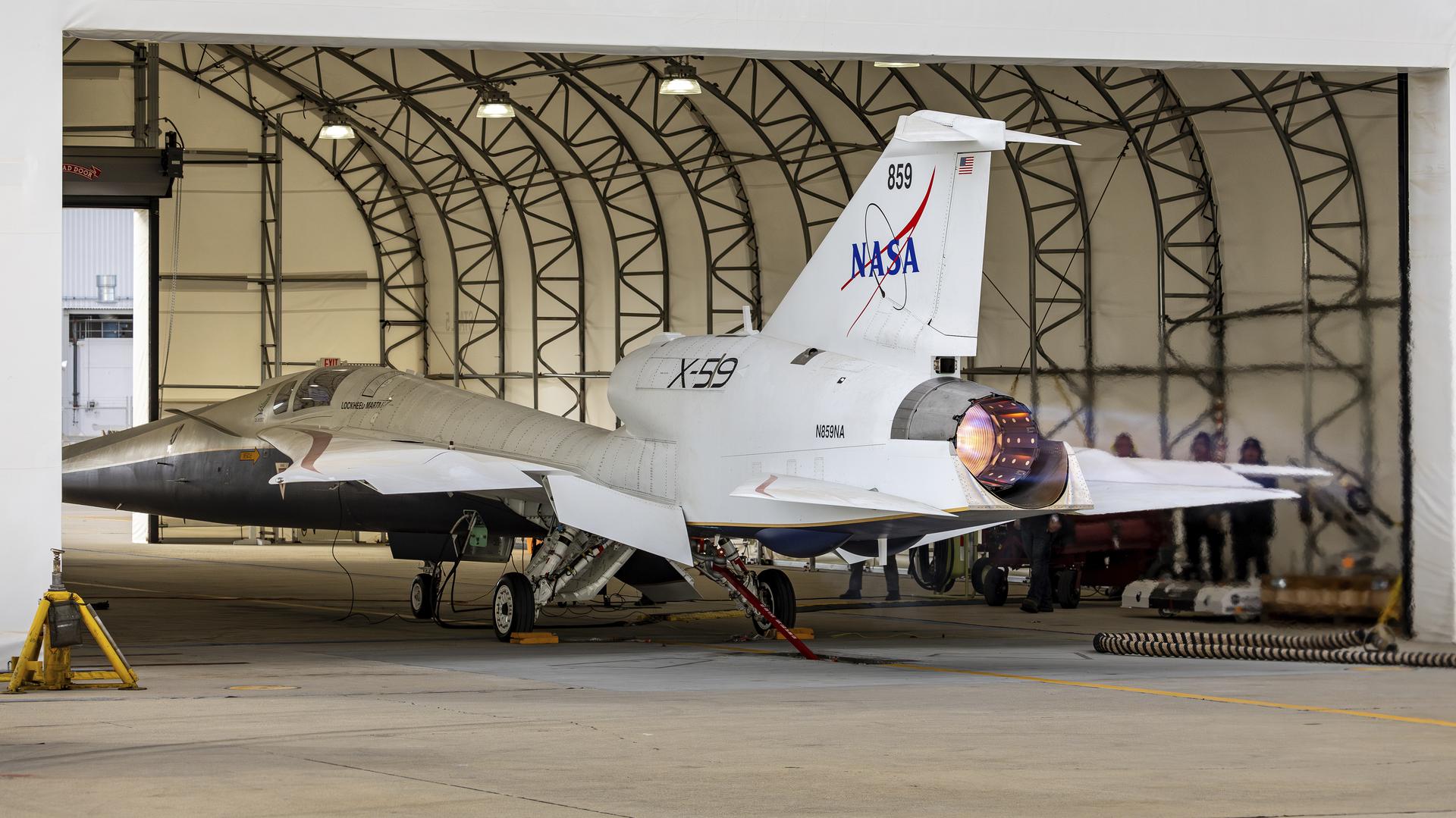 NASA Runs X-59 Engine with Maximum Afterburner for First Time - NASA
