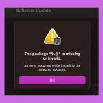 Fix The Package %@ Is Missing Or Invalid macOS Monterey Upgrade Error package %@ is missing or invalid macOS Monterey (2)