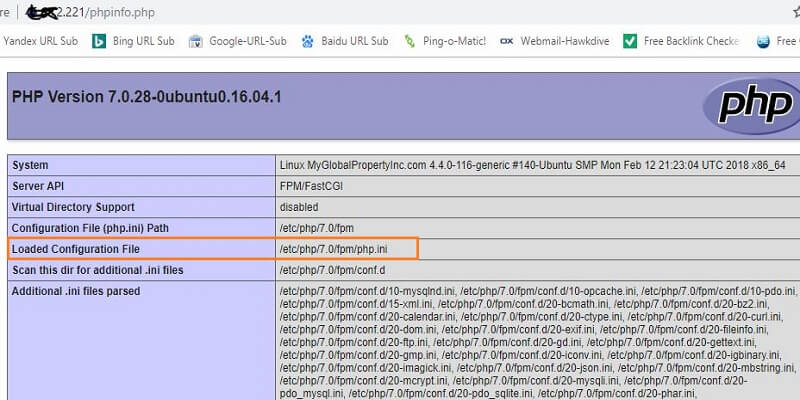 Path Of Php.ini File- your host may have disabled the mail() function