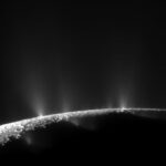 NASA Discovers New Organic Compounds in Enceladus’ Plumes NASA Cassini spacecraft captured dramatic plumes, both large and small, spray water ice out from many locations along the famed tiger stripes near the south pole of Saturn moon Enceladus.