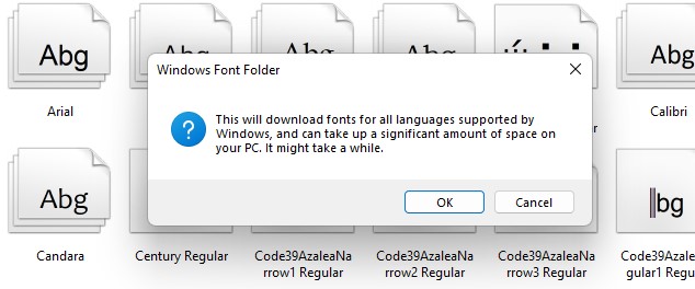 Windows Font Finder
