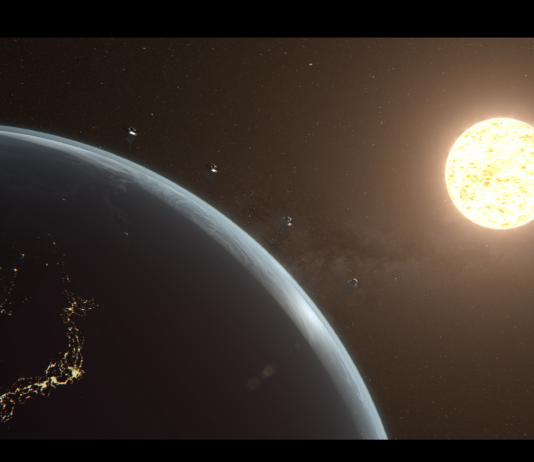 NASA Welcomes Journalists to Explore PUNCH Solar Wind Research Caption: Illustration of the four PUNCH spacecraft in low Earth orbit. Credit: NASA