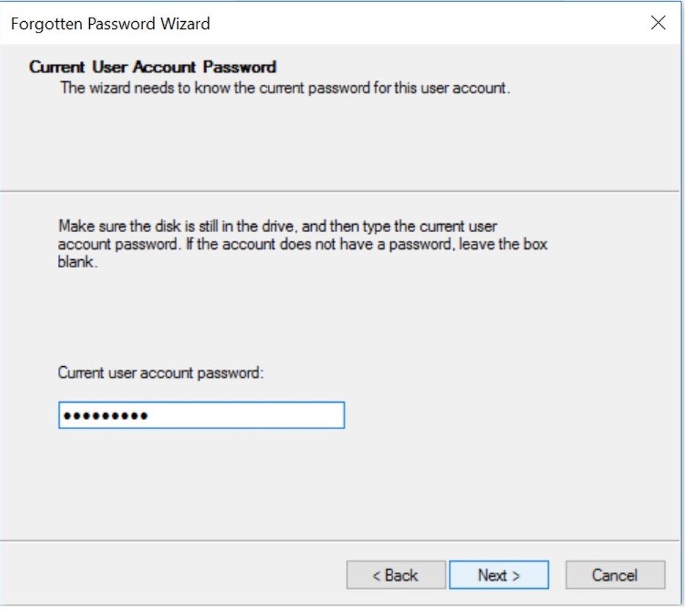 Password Reset Disk
