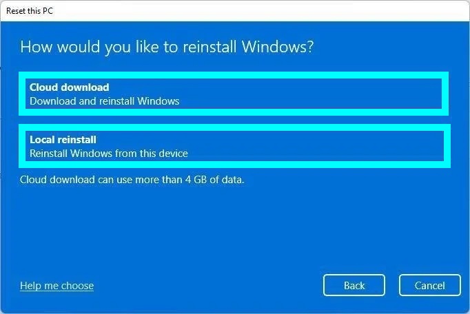 Factory Reset a Windows 11