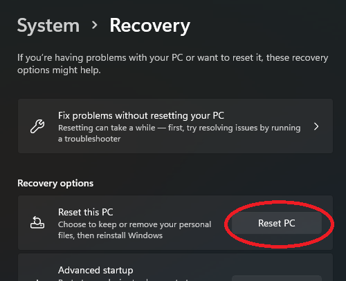 Windows 11 after long sleep
