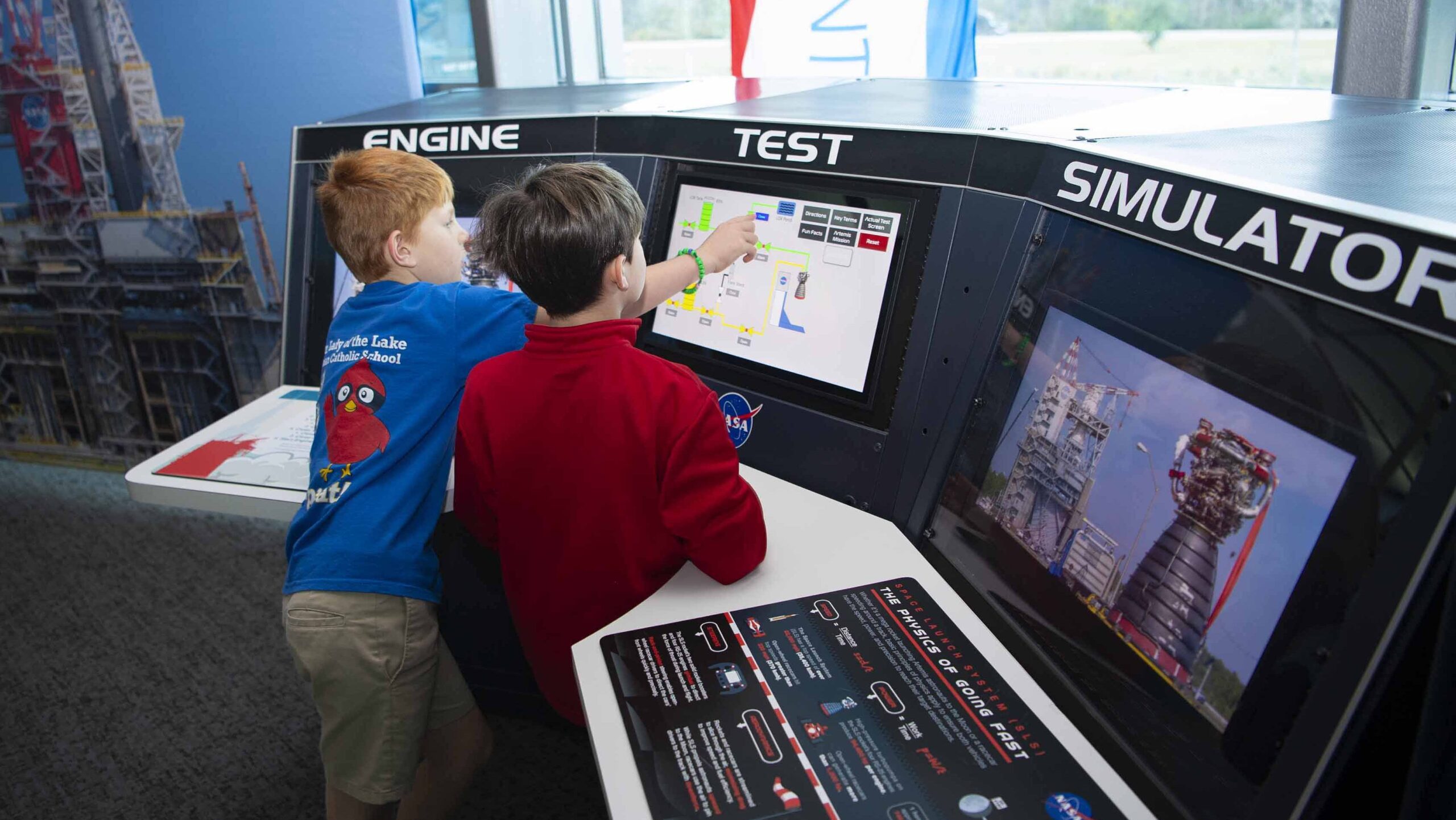 A pair of young visitors to INFINITY Science Center