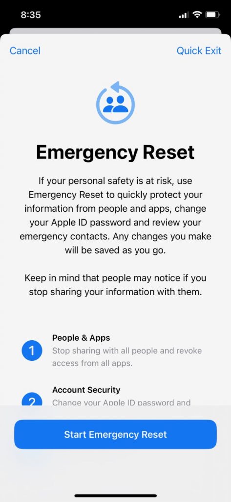 Safety Check for iPhone