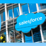 Salesforce launches record-breaking $25B accelerated share buyback program. Salesforce logo on building exterior.