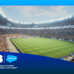 Salesforce Enhances Fan Experience for FIFA World Cups 2026 and 2027 View of soccer pitch.