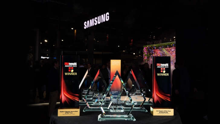 Samsung’s AI-Driven and Sustainable Signage Solutions Earn Top Awards at ISE 2025