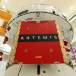 Orion’s Solar Wings Attached for NASA’s Artemis II Mission Image shows Orion spacecraft awaiting installation of four solar arrays.