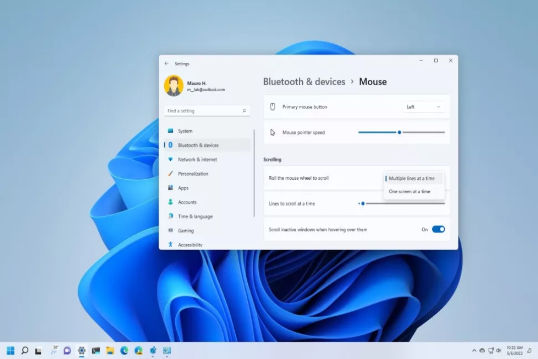 Mouse scrolling settings in windows 11 Mouse scrolling settings in windows 11