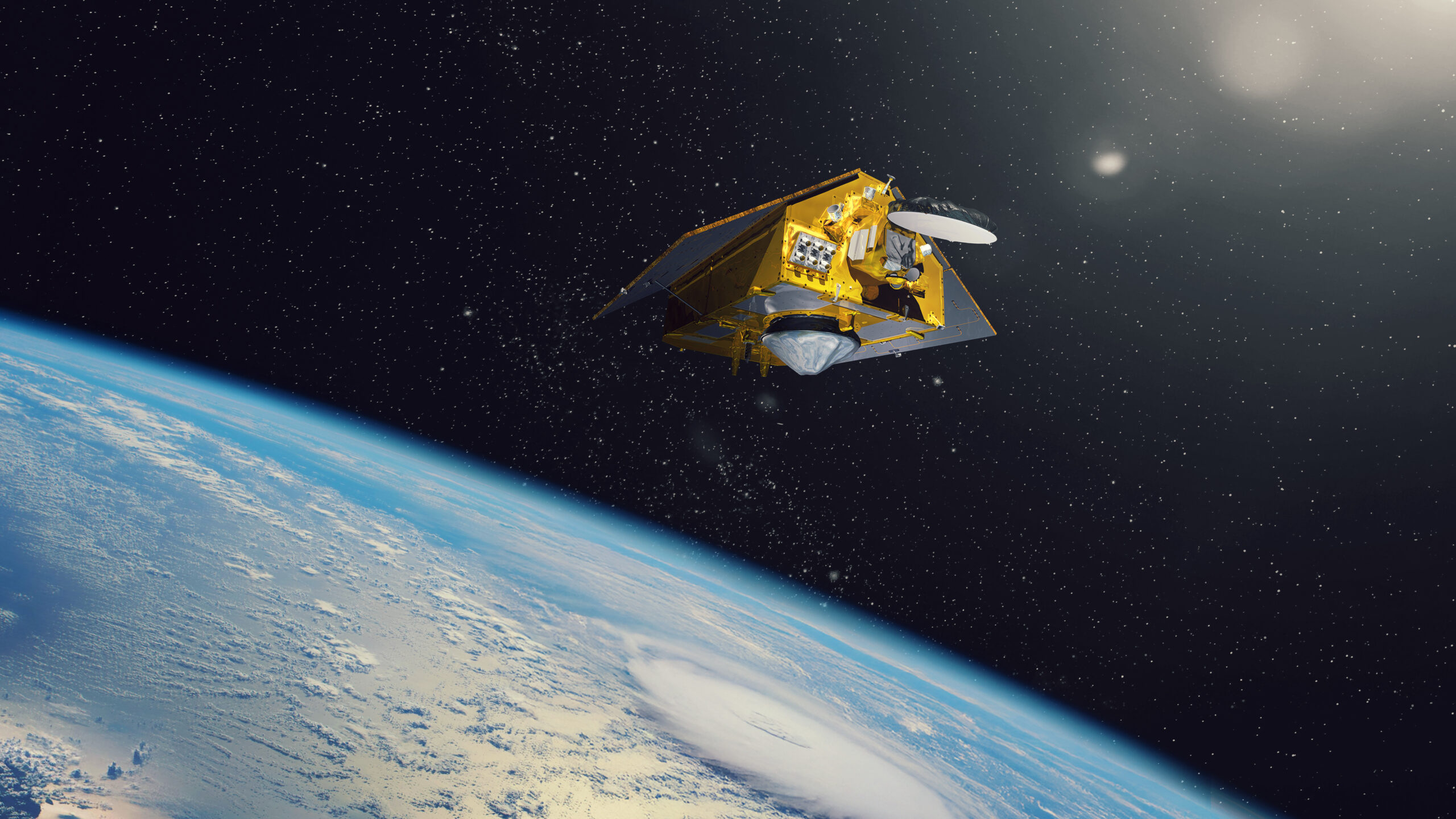 sentinal 6b key art v2 16x9 final1.jpg In this artist’s concept, the ocean-observing satellite Sentinel-6B orbits Earth with its deployable solar panels extended.