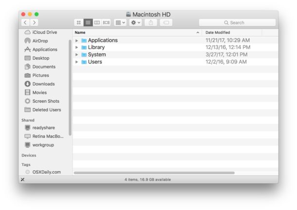 hidden files in macOS Monterey