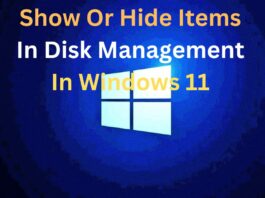 How To Show Or Hide Items In Disk Management In Windows 11 show or hide items in disk management in windows 11