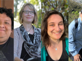 January 2025 NASA Ames Stars Recognized Images of the awardees of the NASA Ames Research Center award Stars of the Month, pictured from right to left: Maurice Valdez, Niki Parenteau, Dori Myer, and Judy Alfter.