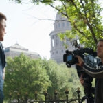 NASA to Present Developments and Opportunities at Texas Capitol Astronaut interview with video camera