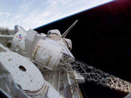 NASA’s Shuttle Radar Topography Mission Celebrates 25th Anniversary Image of the shuttle