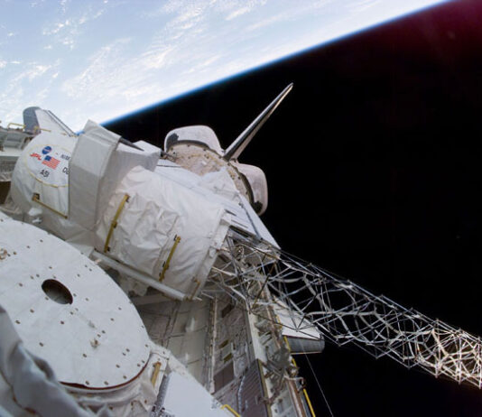 NASA’s Shuttle Radar Topography Mission Celebrates 25th Anniversary Image of the shuttle