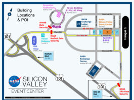 NASA Parking Details for Silicon Valley Event Center SVEC building locations including parking areas.