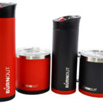 NASA Explores Science Behind Ideal Coffee Cup A selection of red and black Burnout coffee mugs.