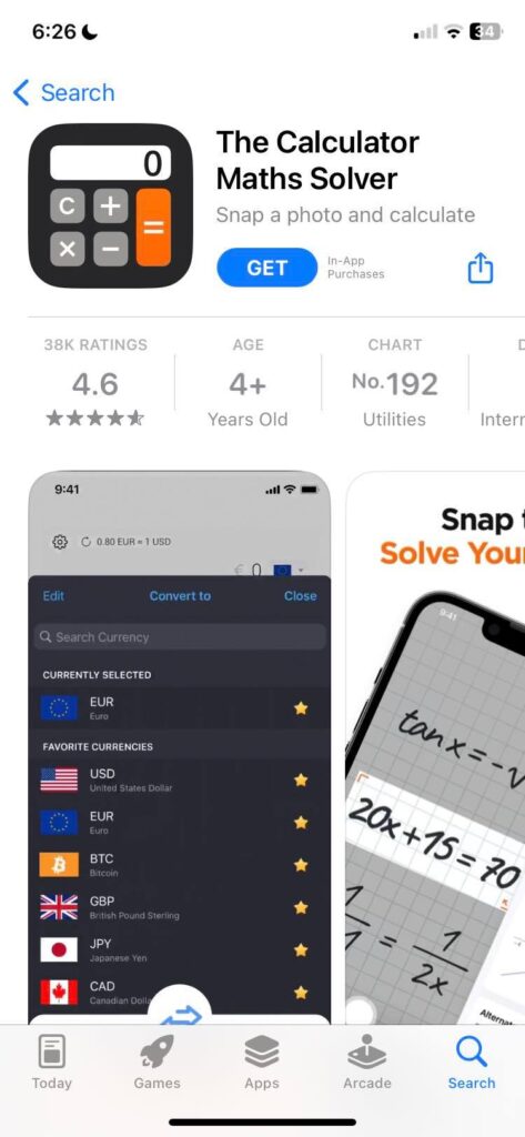 Calculator On The Apple App Store
