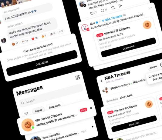 Threads Introduces Live Chats for Enhanced Social Interaction Live Chats on Threads: Because Big Moments Are Better Together