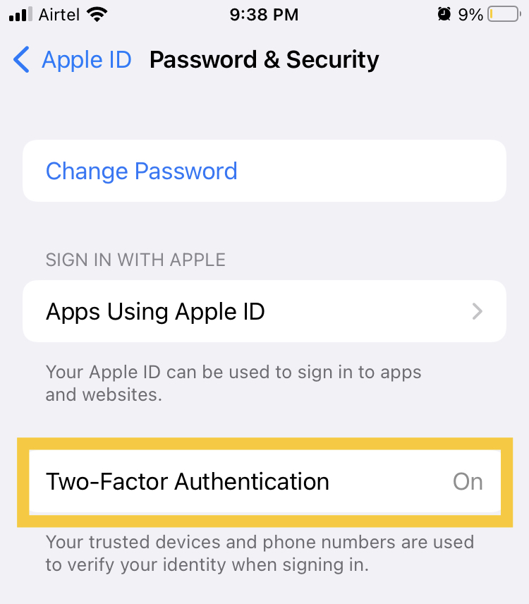 two-factor authentication in iCloud Keychain