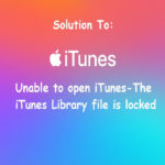 Unable to open iTunes-The iTunes Library file is locked on a locked disk Unable to open iTunes-The iTunes Library file is locked
