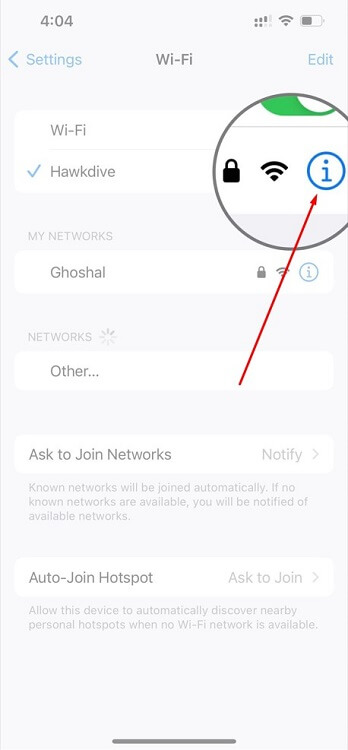View WiFi password In iPhone