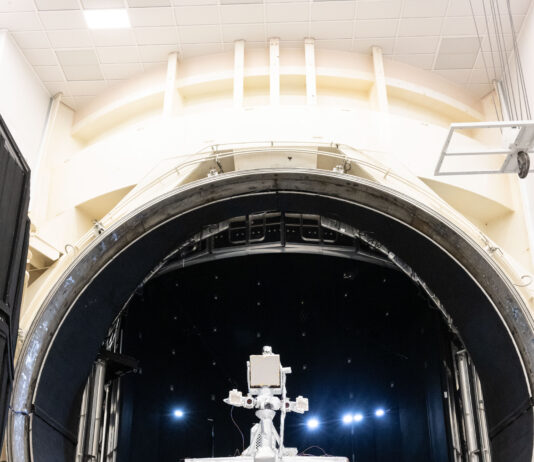 NASA Seeks Collaborator for VIPER Lunar Rover Project NASA’s VIPER (Volatiles Investigating Polar Exploration Rover) sits outside a testing chamber after completing its thermal vacuum testing in the fall of 2024.