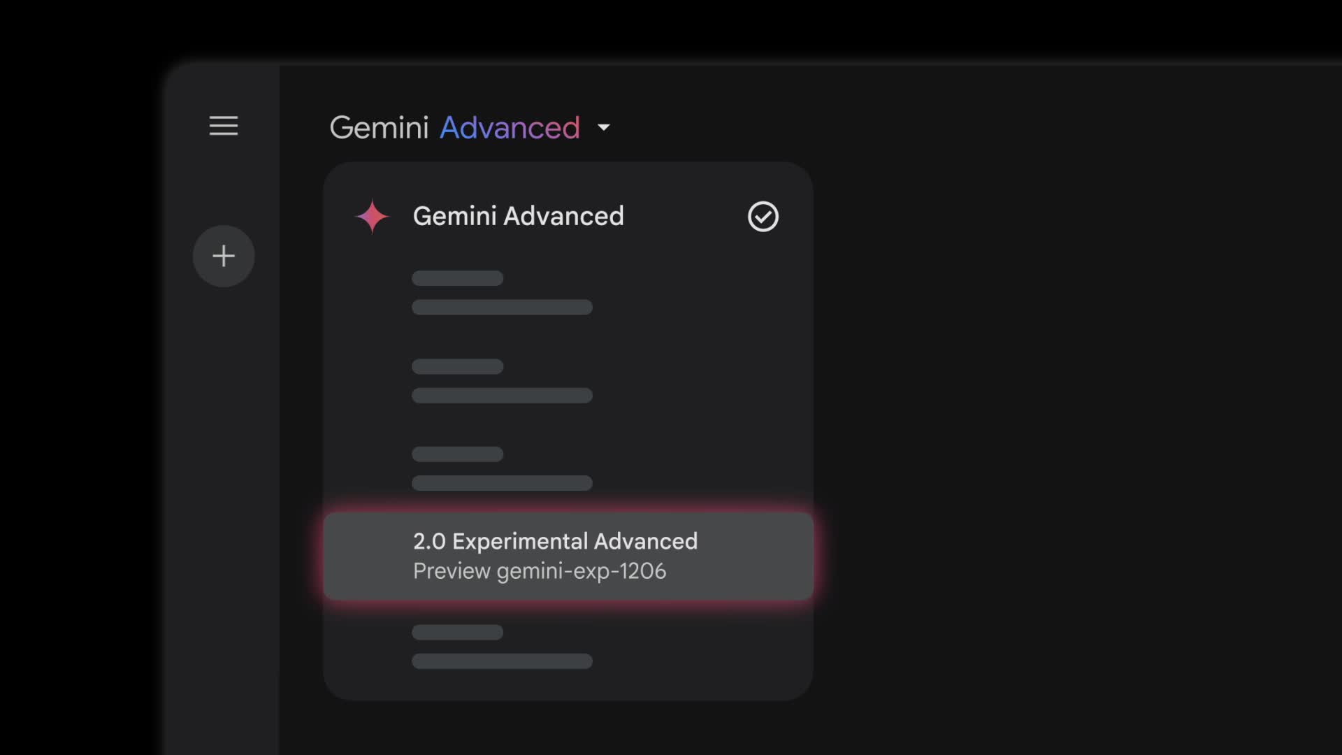 Try our newest 2.0 Experimental Advanced model in Gemini Advanced.