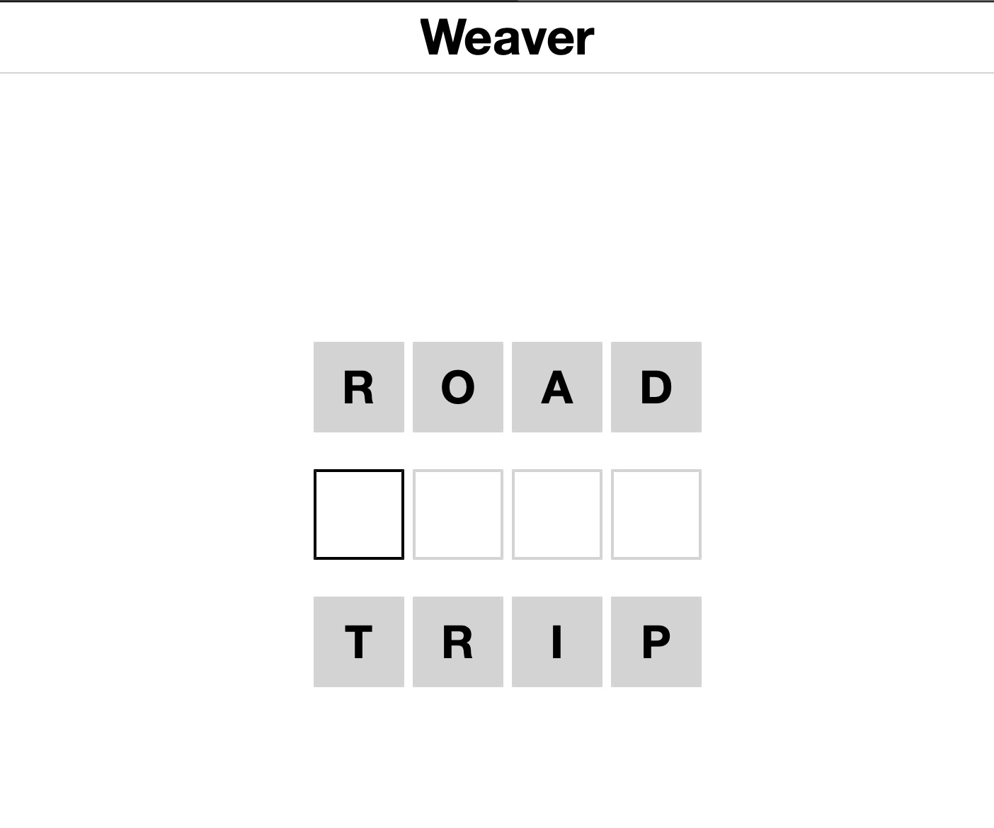 Weaver word game