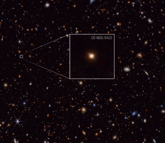 Webb Telescope Discovers Potential First Stars Link in Unusual Galaxy NASA Logo