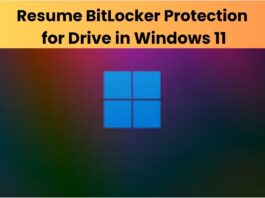 How To Resume BitLocker Protection For Drive In Windows 11 How To Resume BitLocker Protection For Drive In Windows 11