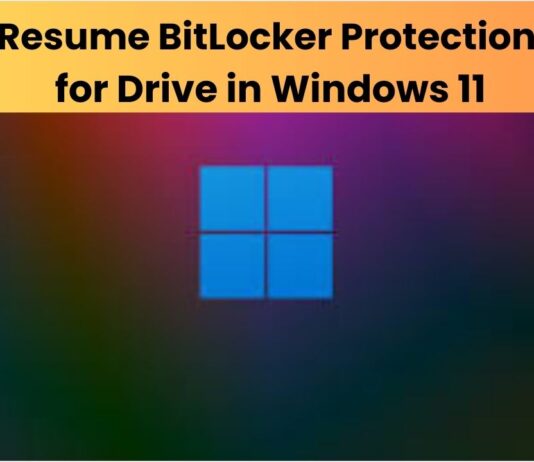 How To Resume BitLocker Protection For Drive In Windows 11 How To Resume BitLocker Protection For Drive In Windows 11