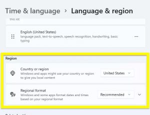 Change Country Or Region In Windows 11