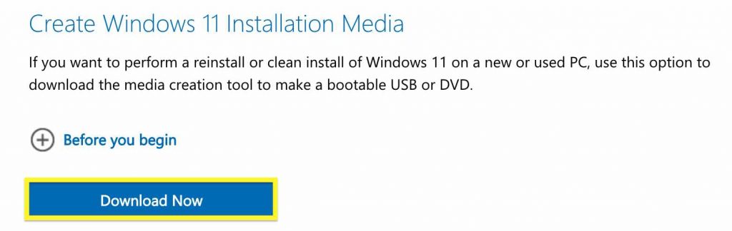 Create Windows 11 Bootable USB Installation Media