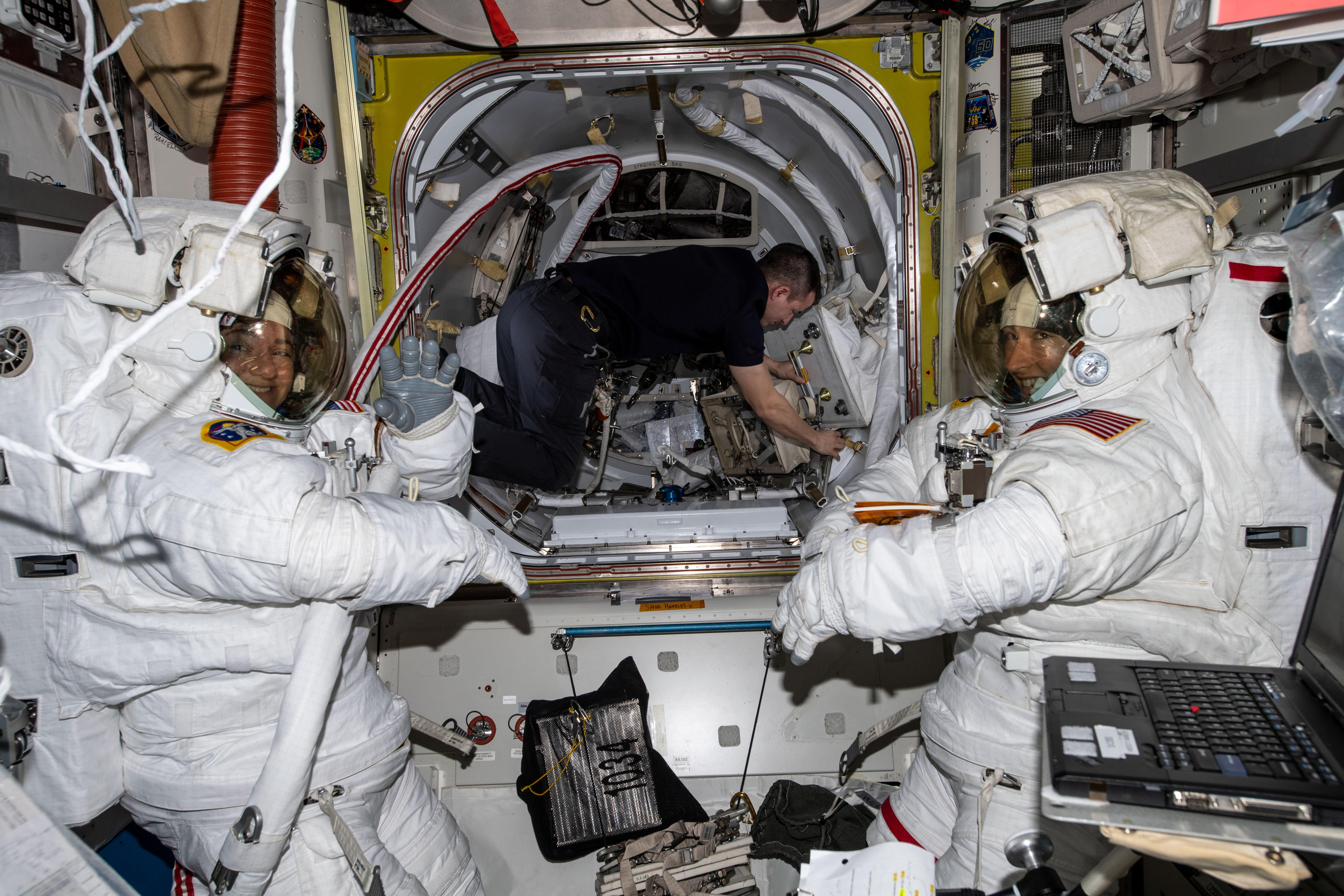 NASA astronauts Jessica U. Meir and Christina H. Koch