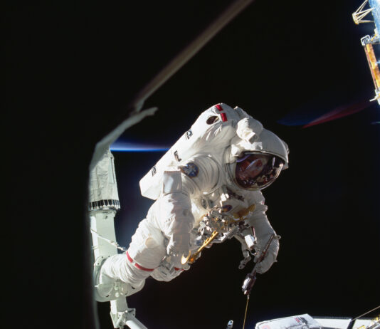 NASA Celebrates Five-Year Anniversary of First All-Female Spacewalk Soviet cosmonaut Svetlana Y. Savitskaya during her historic spacewalk outside the Salyut 7 space station