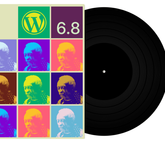 WordPress Version 6.8 “Cecil” Released Simulated record album featuring a grid of brightly-colored duotone portraits of Cecil Taylor