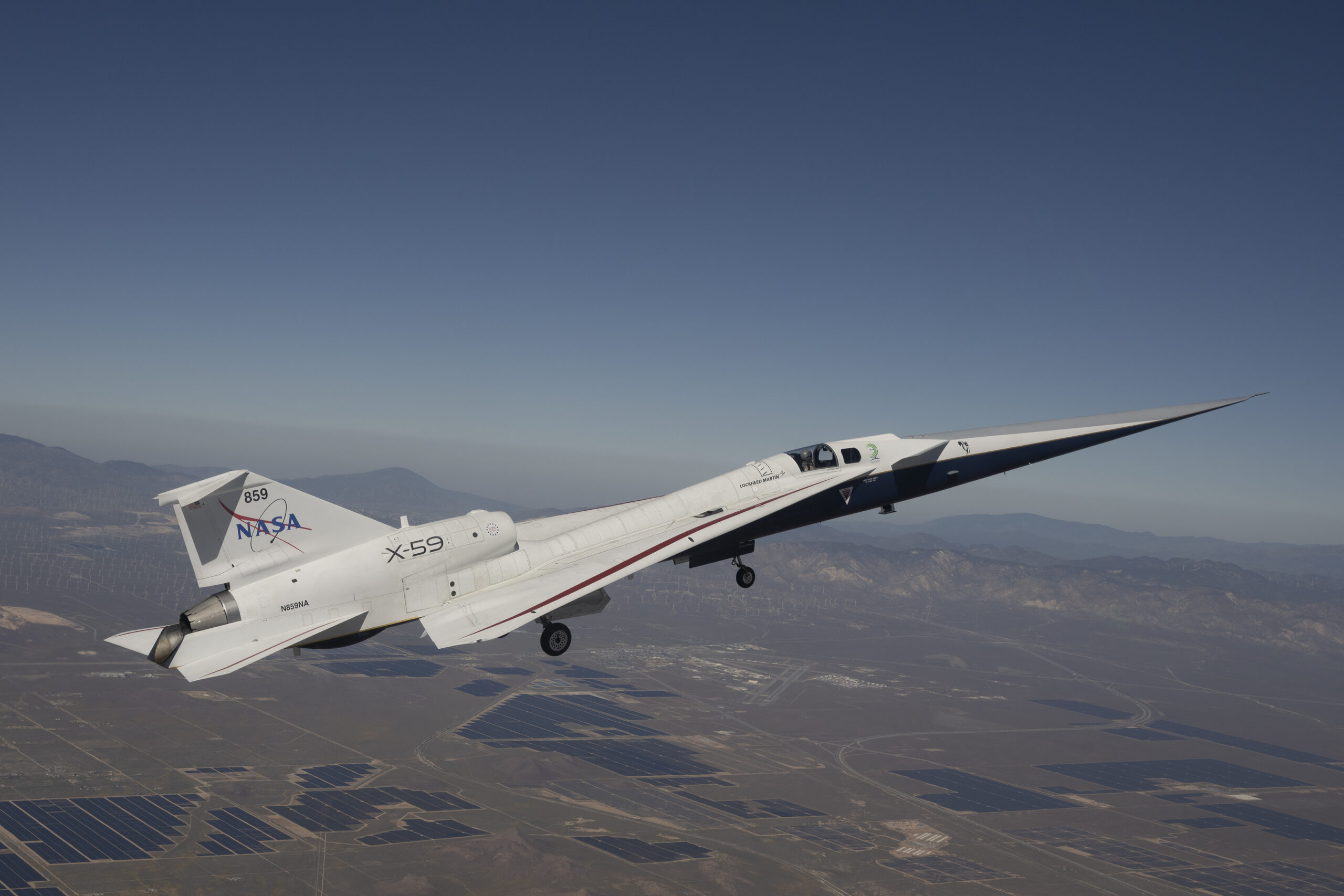 NASA’s X-59 Experimental Supersonic Aircraft Makes Second Flight  - NASA