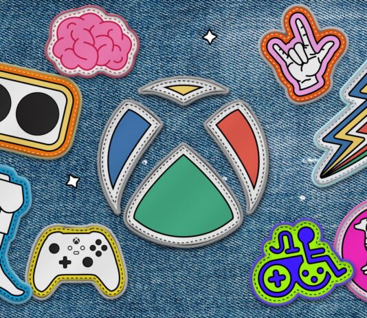 Xbox Collaborates Industry-Wide to Launch Accessible Gaming Initiative The Xbox logo as a patch sewn onto a denim jacket. The Xbox logo is surrounded by other patch versions of accessibility logos including the Xbox Adaptive Controller, the Game Accessibility Joyrider, the disability pride logo, and more.