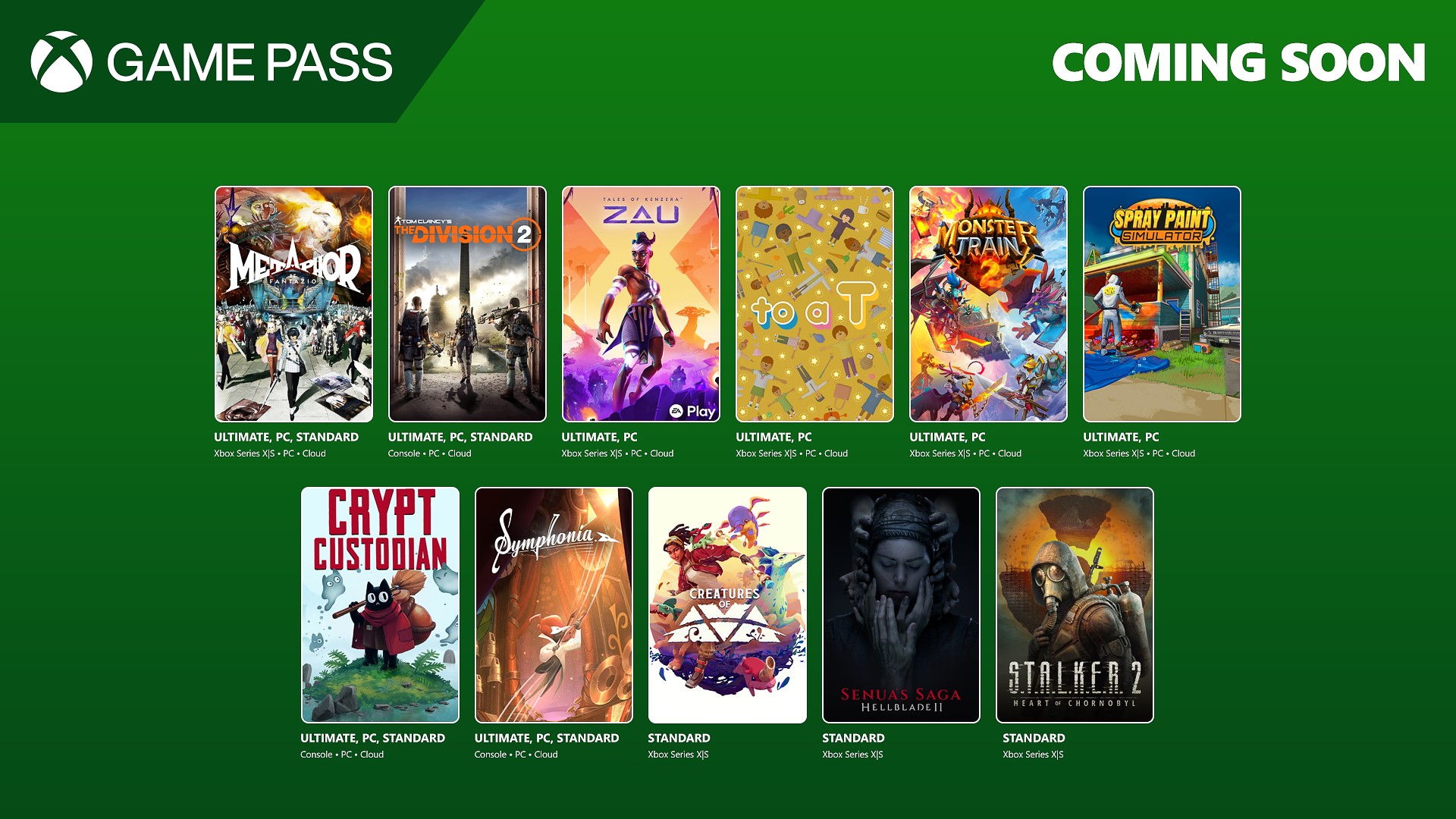 Coming to Game Pass: Metaphor ReFantazio, The Division 2, Tales of Kenzera: Zau, and More - Xbox Wire