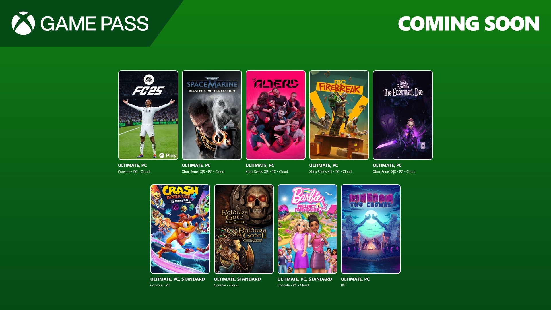xbox gamepass announcement 16x9 6.3.2025 en e4017ebe9f077e704591.jpg Coming to Game Pass: EA Sports FC 25, The Alters, FBC: Firebreak, and More - Xbox Wire